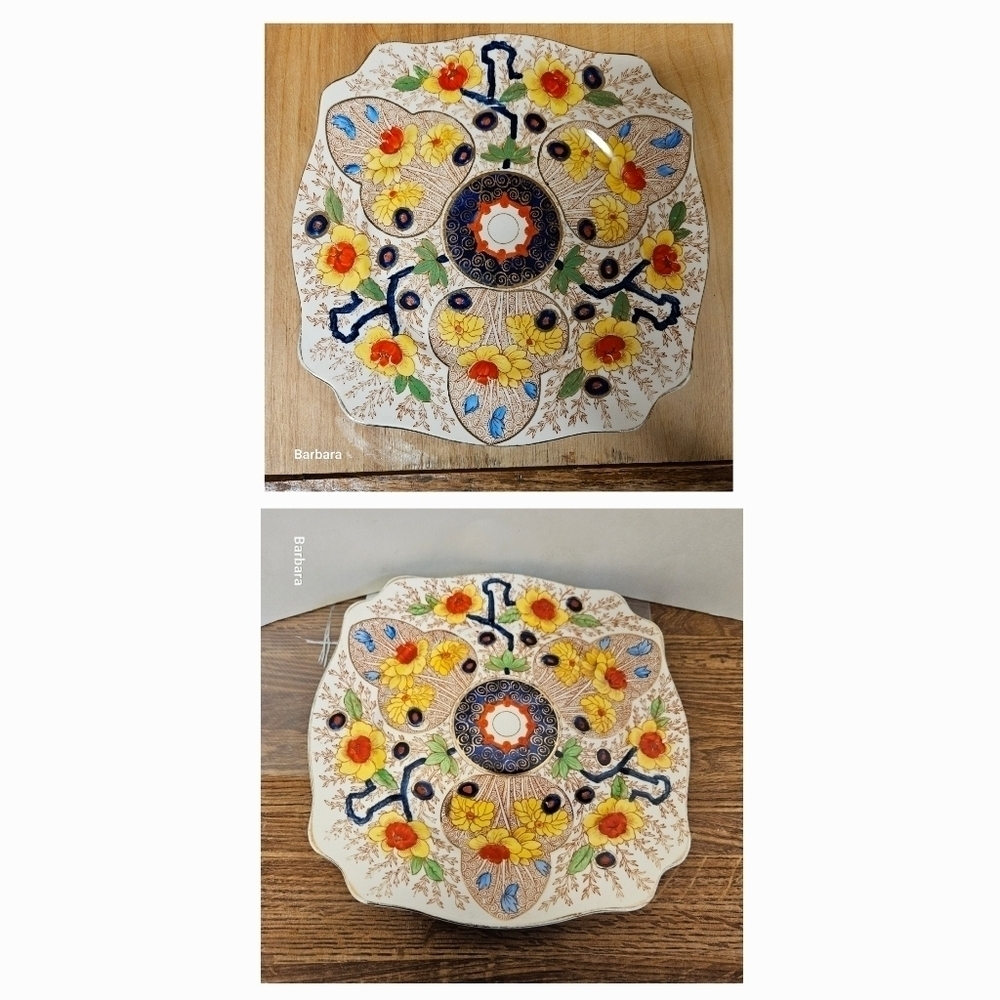 Vintage Pair of Royal Staffordshire Porcelain Cairo Handpainted Dish